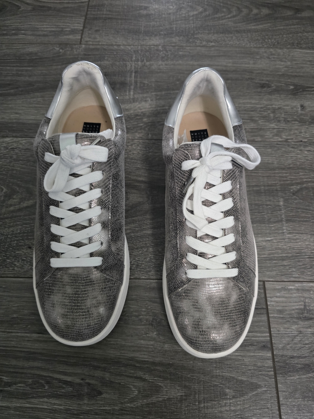 Metallic Silver Men's Casual Sneakers - Stylish Everyday Shoe